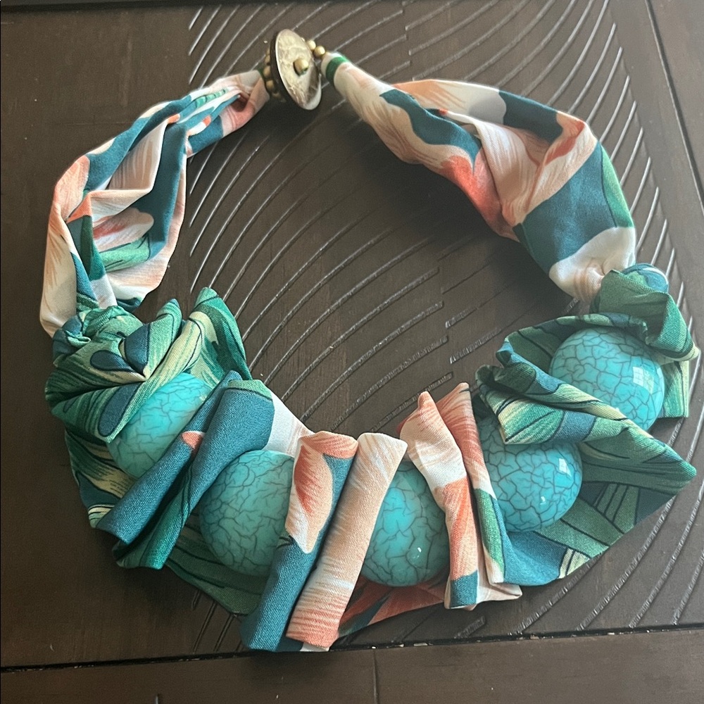 “Necklace” Colorful Cloth Statement Necklace